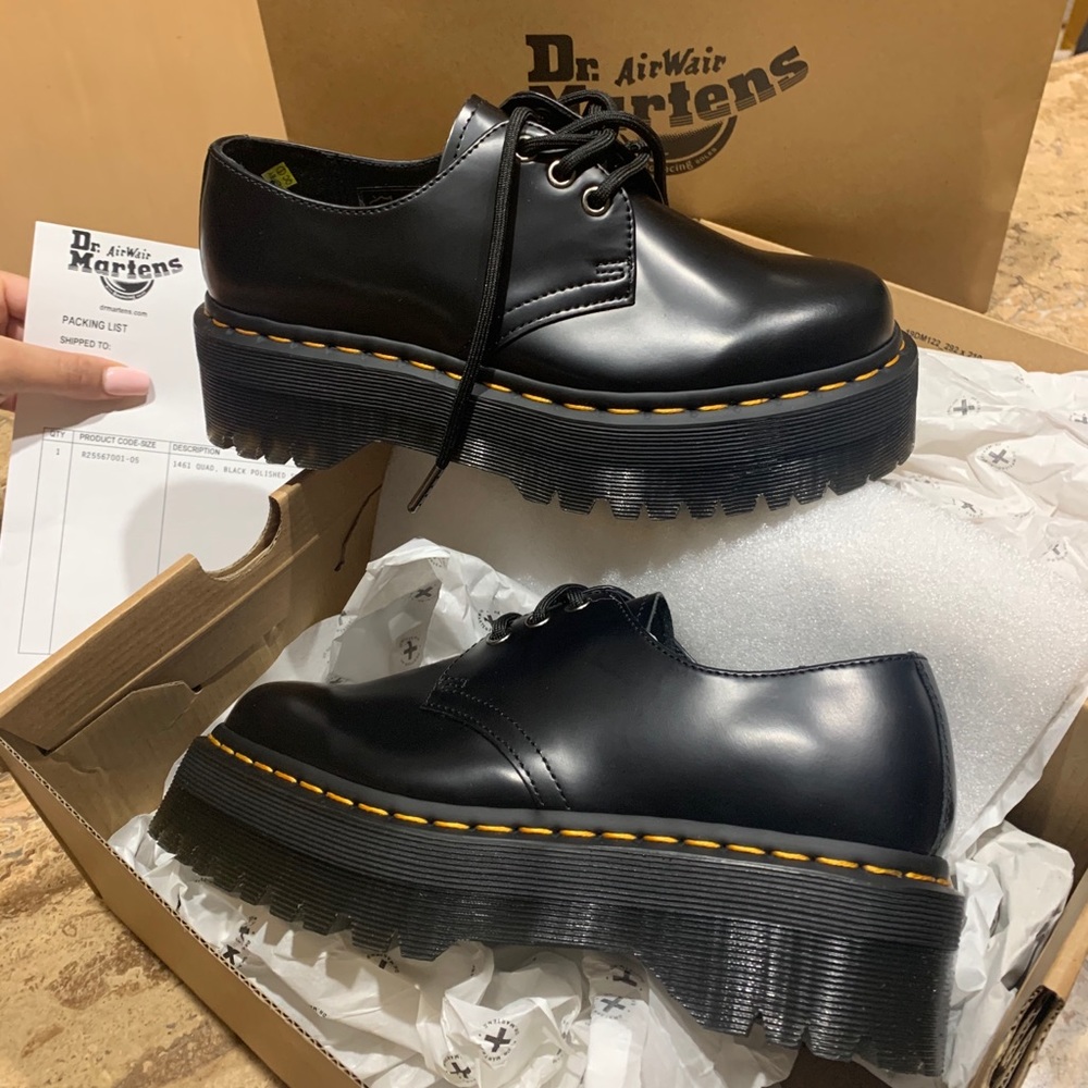 NEW 1461 SMOOTH LEATHER PLATFORM SHOES